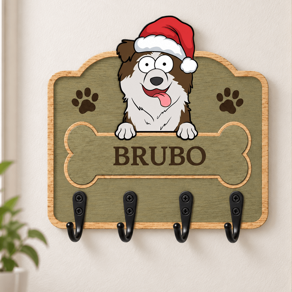 Personalized Dog Breed Key Holder Custom Name Gift for Dog Lovers