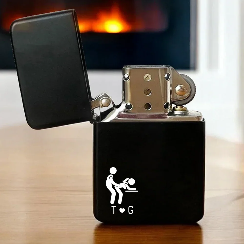 Personalized Metal Lighter Funny Gift for Couple | Custom Humor