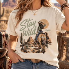 Load image into Gallery viewer, Personalized Cowgirl T-Shirt Custom Horse Gift for Horse Lovers
