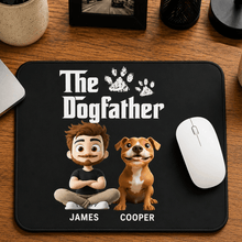 Load image into Gallery viewer, Personalized Dogfather Gift Set Custom Mouse Pad &amp; Hat for Dog Dads
