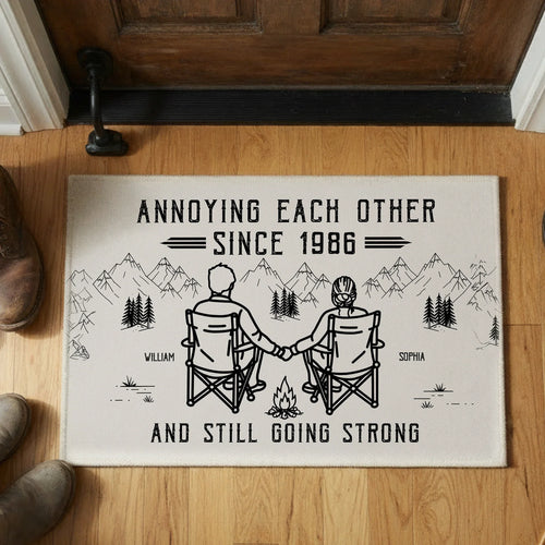 Personalized Doormat Couple Campfire Gift for Anniversary
