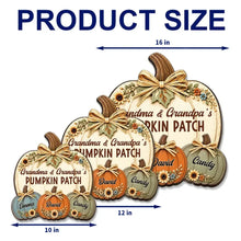 Load image into Gallery viewer, Personalized Wooden Sign for Grandparents' Pumpkin Patch Gift

