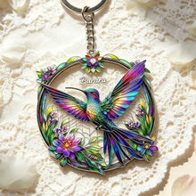 Load image into Gallery viewer, Personalized Acrylic Hummingbird Keychain Gift for Bird Lovers
