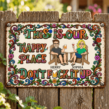Load image into Gallery viewer, Personalized Vintage Floral Iron Sign for Couples Gift
