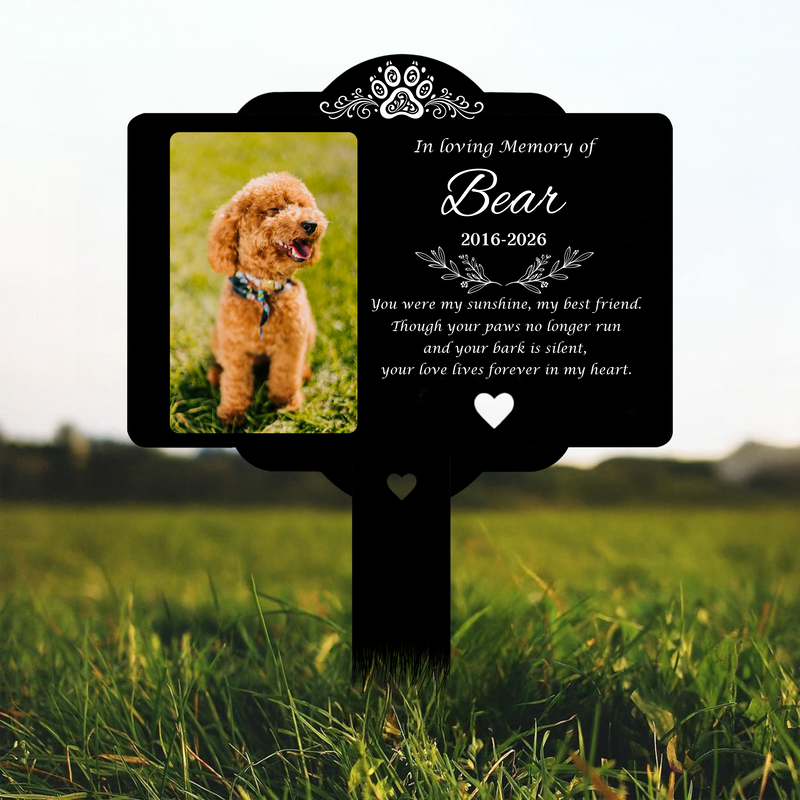 Personalized Metal Garden Stake Dog Memorial Gift for Pet Owners