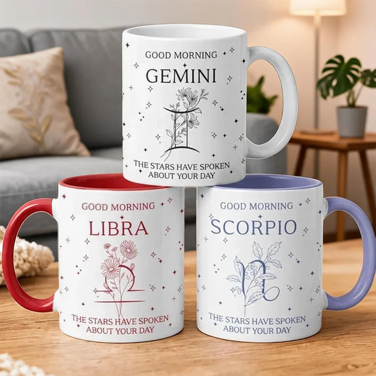 Personalized Two-Tone Zodiac Mug Custom Gift for Sister