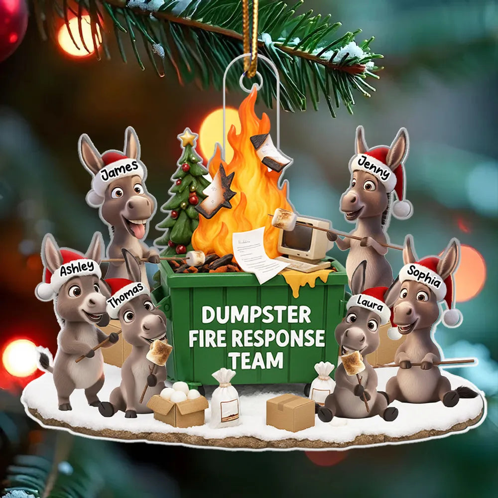 Personalized Donkey Christmas Ornament for Family - Funny Holiday Decor Ornament MagicInPrints