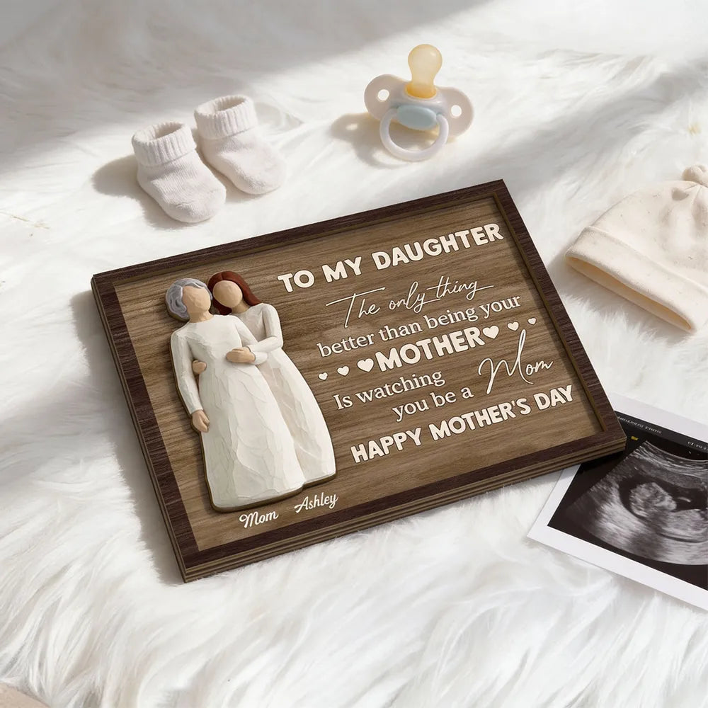 Personalized Mother Daughter Figurine Plaque - Sentimental Mother's Day Gift Plaque MagicInPrints