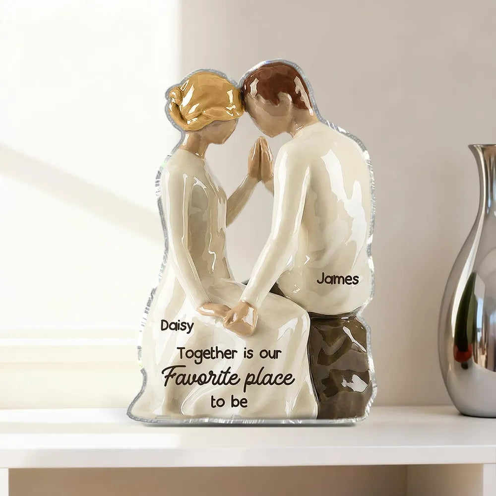 Personalized Couple Figurine for Home Decor - Romantic Gift for Anniversaries Plaque MagicInPrints