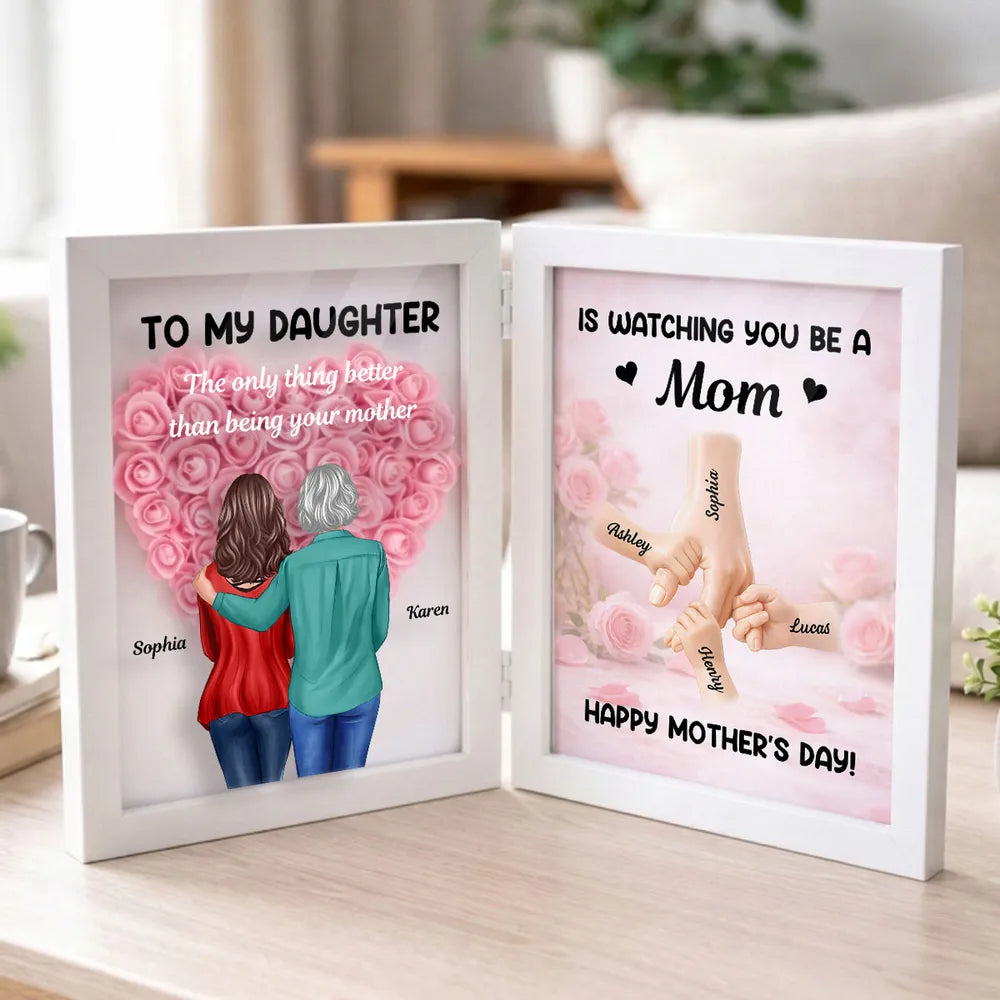 Personalized Mother's Day Frame for Daughter - Heartfelt Gift with Custom Names Plaque MagicInPrints