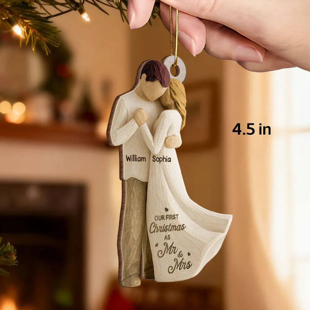 Personalized Couple Ornament for Christmas - Romantic Keepsake Gift Ornament MagicInPrints