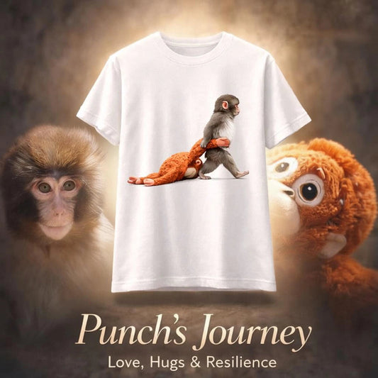 Cute Monkey T-Shirt for Animal Lovers - Heartwarming Design Cloth MagicInPrints