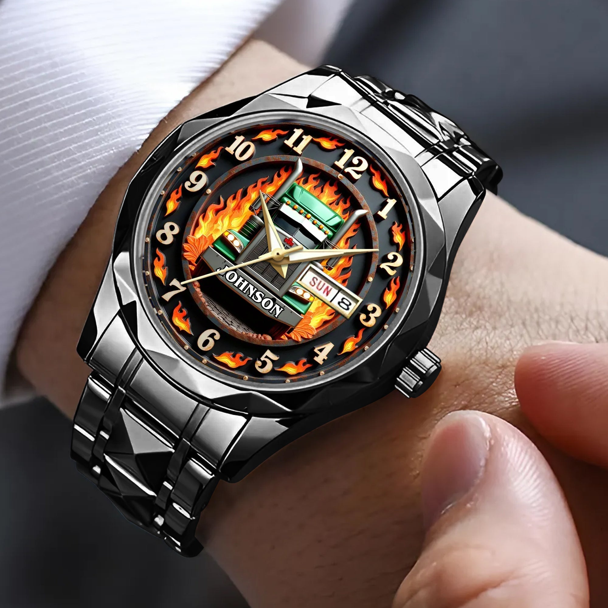 Trucker's Pride - Personalized Men's Watch for Truckers Men's Watch MagicInPrints