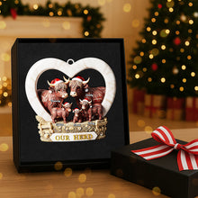 Load image into Gallery viewer, Our Herd - Personalized Highland Cow Christmas Ornament Ornament MagicInPrints
