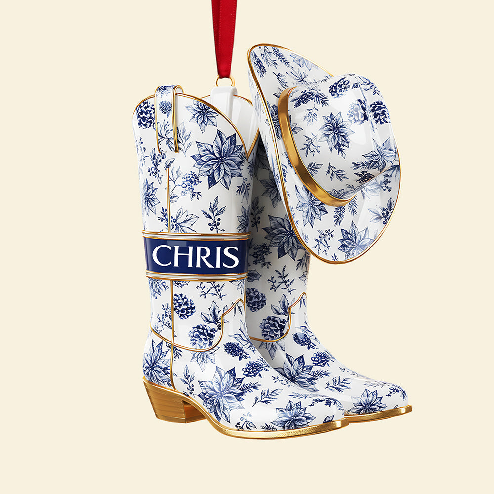 “Celebrate the Cowboy Spirit!” - Personalized Custom Shape Acrylic Ornament - Gift for Friends, Family, Cowgirls, Cowhands Ornament MagicInPrints