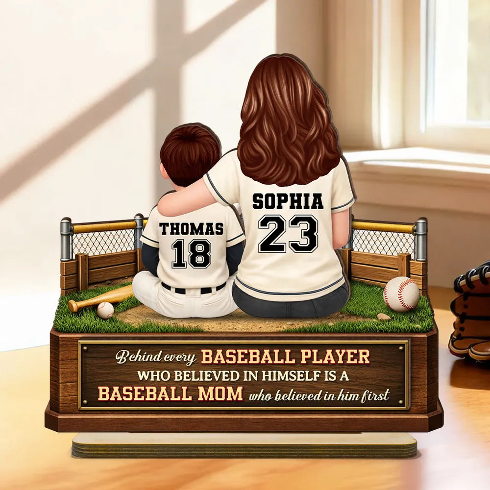 Custom Baseball Mom and Son Plaque - Personalized Gift for Mother's Day Plaque MagicInPrints