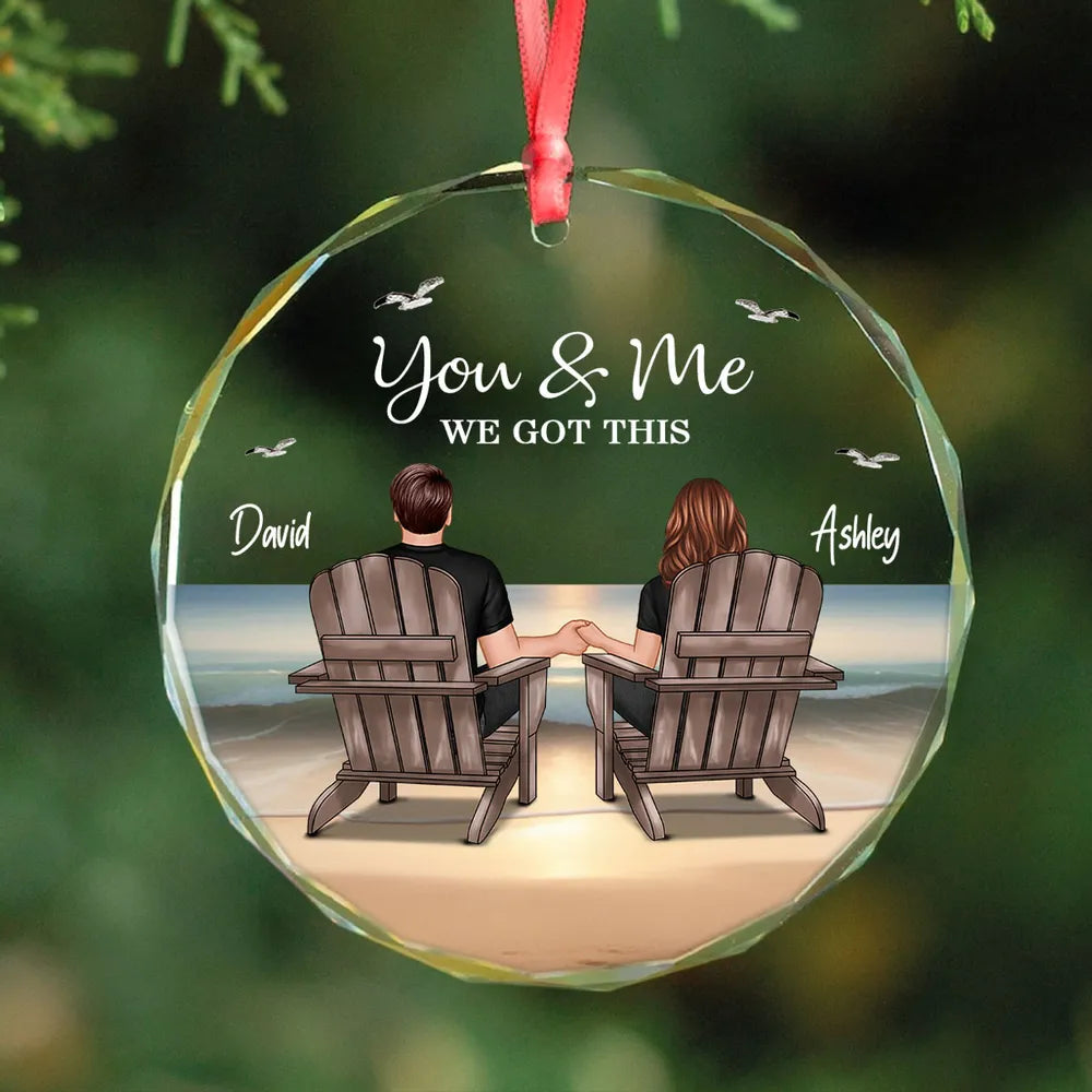 Personalized Glass Ornament for Couples - Together Since 2019 Ornament MagicInPrints