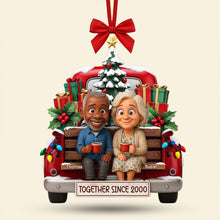 Load image into Gallery viewer, Together Since 2000: A Heartwarming Old Couple Truck Ornament - Custom Photo Gift for Couples Ornament PopCulturePrints
