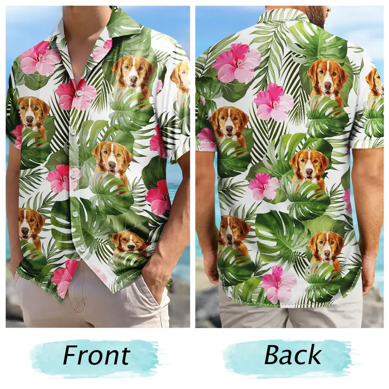 Custom Dog Hawaiian Shirt for Men - Tropical Pet Lover Gift Cloth MagicInPrints