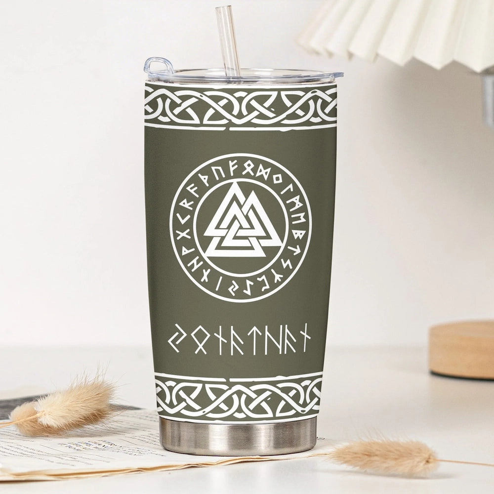 Personalized Viking Rune Tumbler Set for Norse Mythology Fans - Unique Gift Cup MagicInPrints