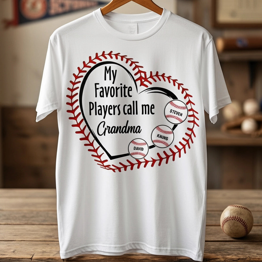 Personalized Baseball Grandma T-Shirt for Family - Perfect Gift Cloth MagicInPrints