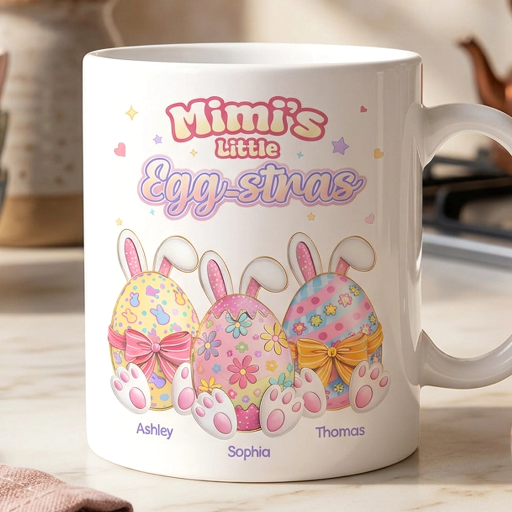 Personalized Easter Mug for Kids - Mimi's Little Egg-stras Gift Cup MagicInPrints