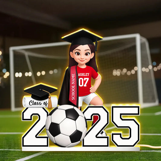 Personalized Graduation Soccer Gift for Kids - Class of 2025 Plaque MagicInPrints