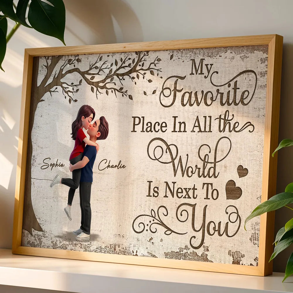 Personalized Couple Canvas Wall Art - Romantic Gift for Lovers Poster or Canvas MagicInPrints