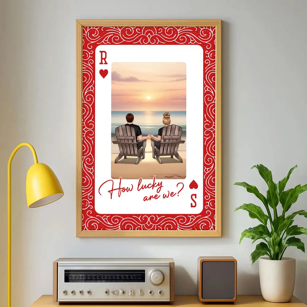 Personalized Romantic Beach Sunset Canvas for Couples - Anniversary Gift Poster or Canvas MagicInPrints
