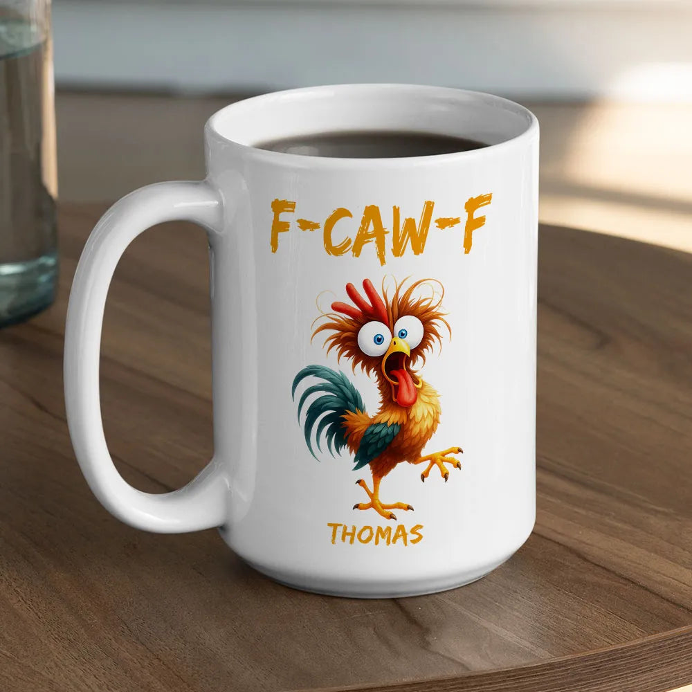 Personalized Funny Coffee Mug for Adults with Rooster Design - Gift for Home or Office Cup MagicInPrints