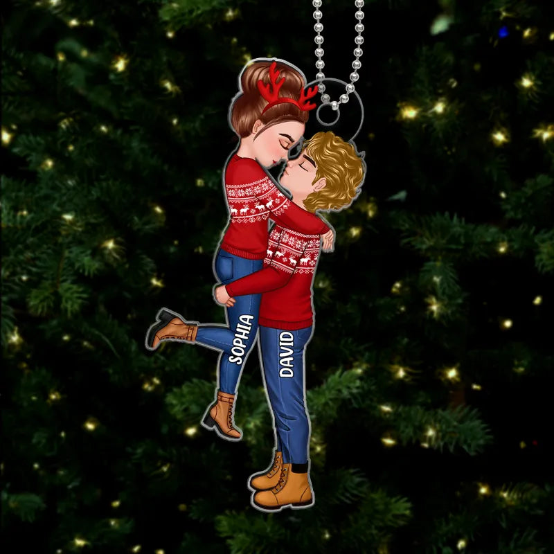 Personalized Couple Christmas Ornament for Lovers - Holiday Keepsake Ornament MagicInPrints