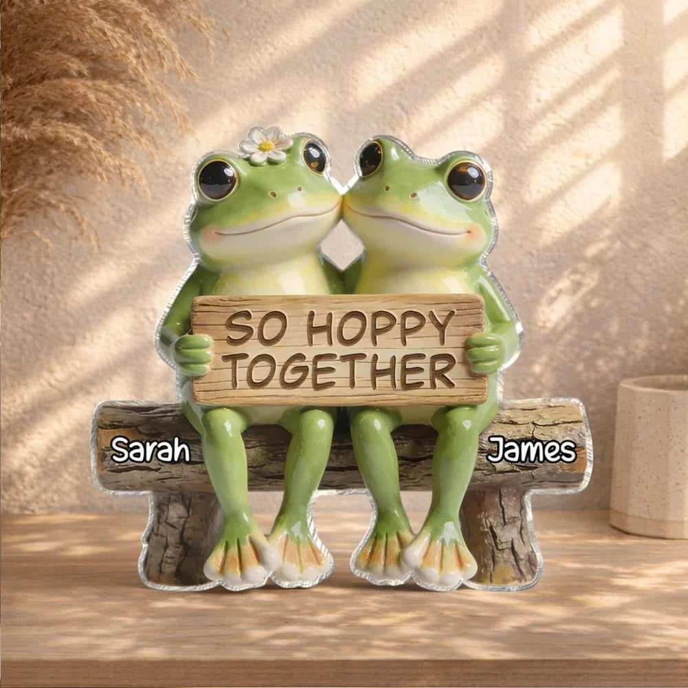 Personalized Frog Couple Figurine for Couples - Romantic Gift Plaque MagicInPrints