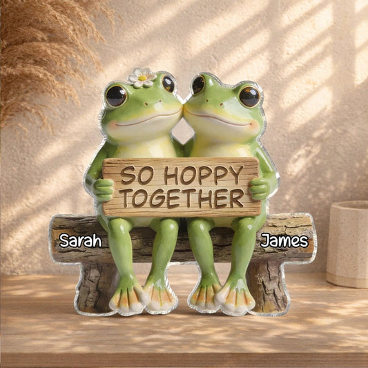 Personalized Frog Couple Figurine for Couples - Romantic Gift Plaque MagicInPrints