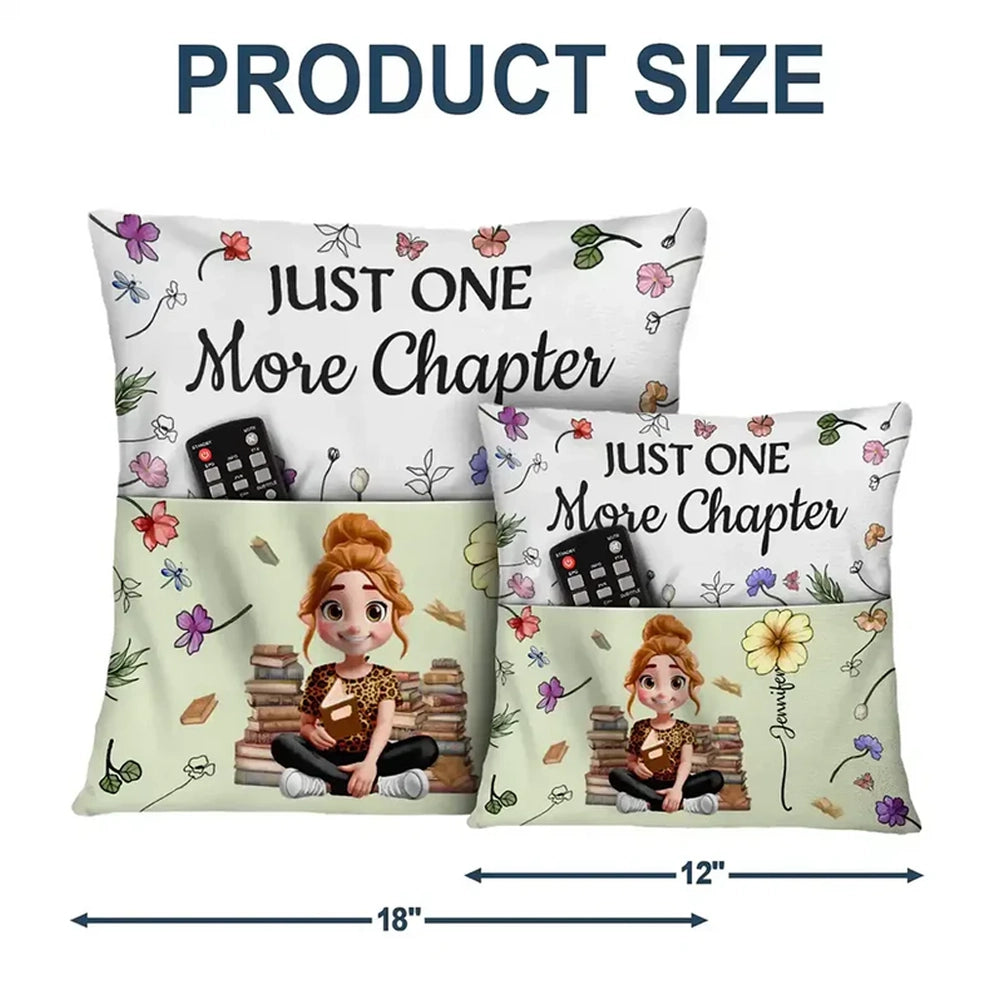 Personalized Reading Pillow for Book Lovers with Pocket - Cozy Home Decor Pillow MagicInPrints