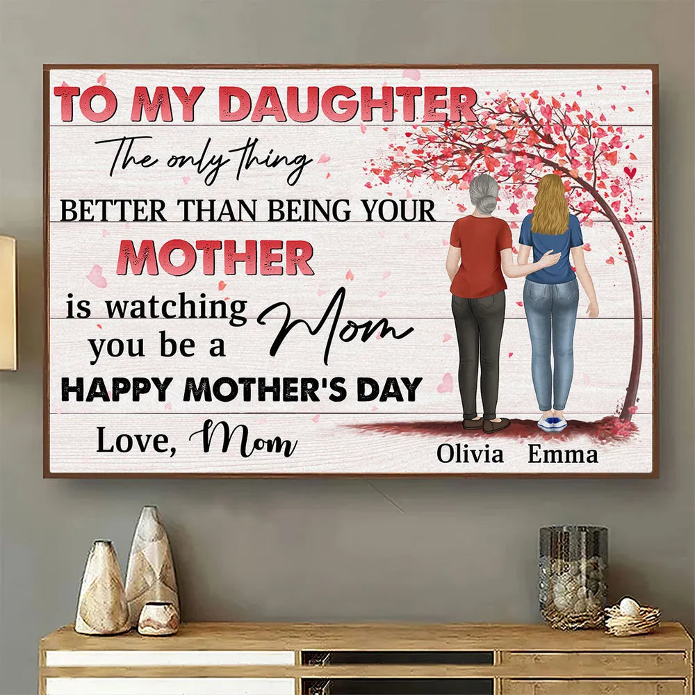 Personalized Canvas Print for Daughter - Mother's Day Gift with Heartfelt Message Poster or Canvas MagicInPrints