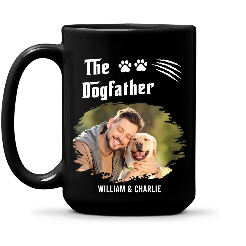 Personalized Dog Lover Mug for Men - The Dogfather Gift Cup MagicInPrints