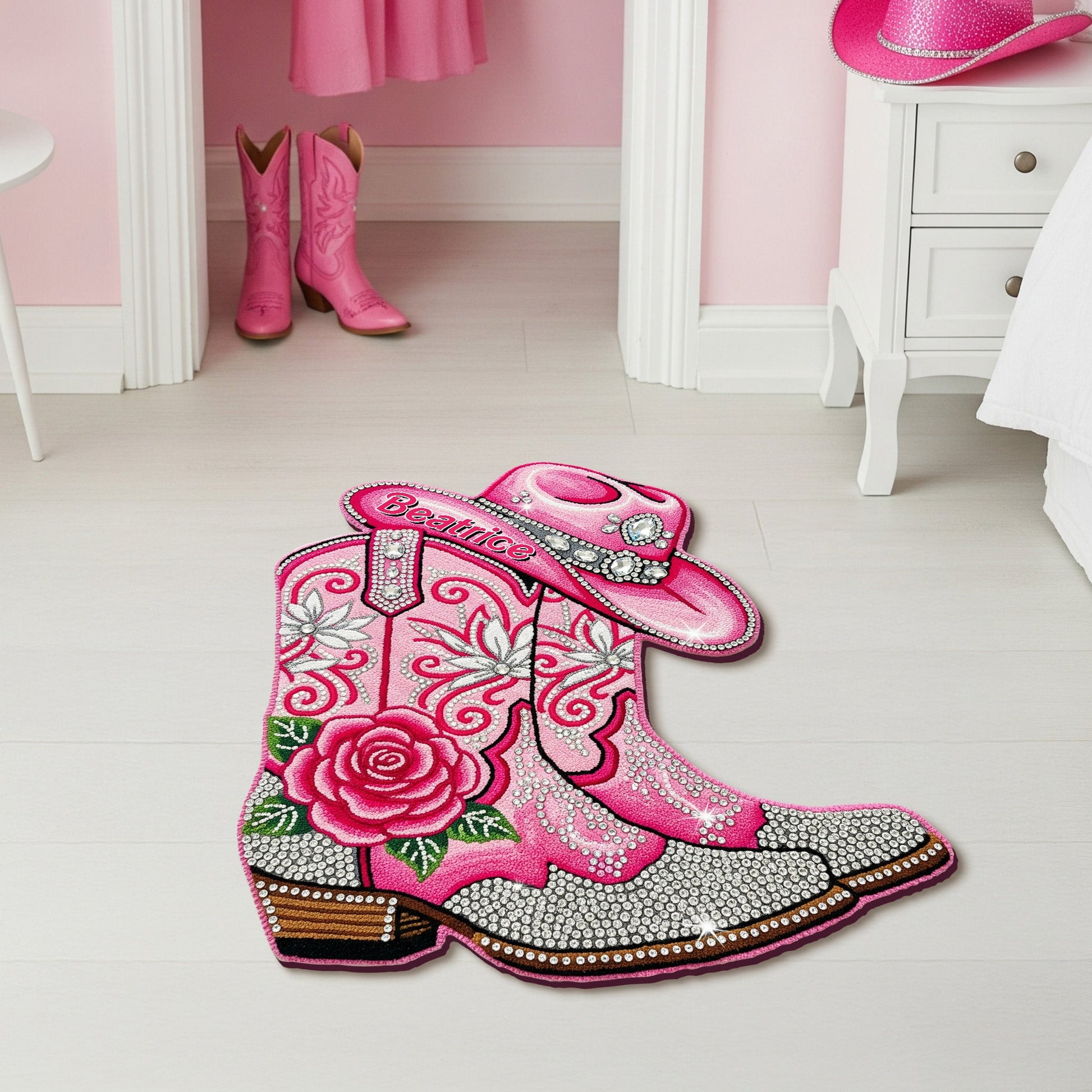 Cowgirl Boots Doormat - Personalized Gifts For Cowgirl Doormat MagicInPrints