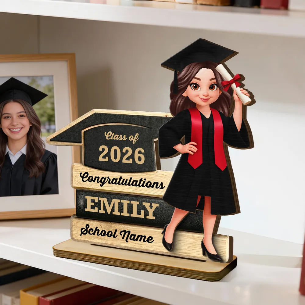 Personalized Graduation Plaque for Class of 2026 - Custom Name and School Plaque MagicInPrints