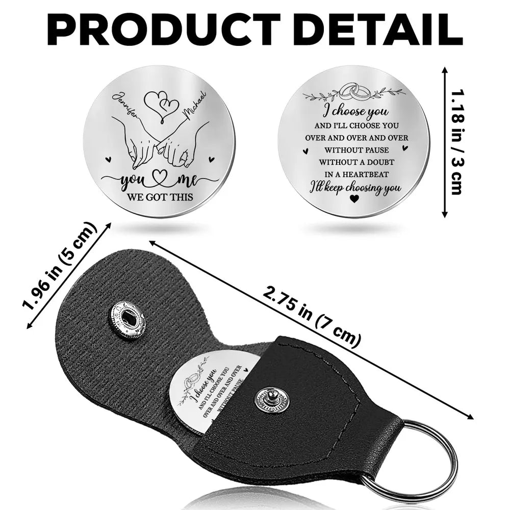 Personalized Engraved Keychain for Couples - Romantic Gift for Anniversary Keychain MagicInPrints