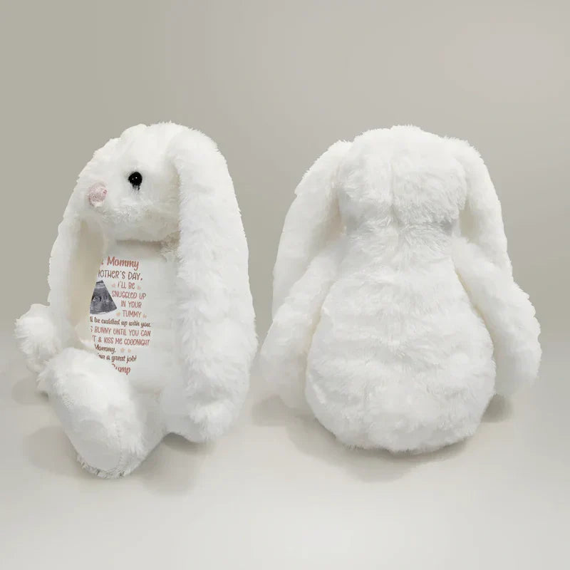 Personalized Ultrasound Bunny Plush for Expecting Moms - Mother's Day Gift Plaything MagicInPrints