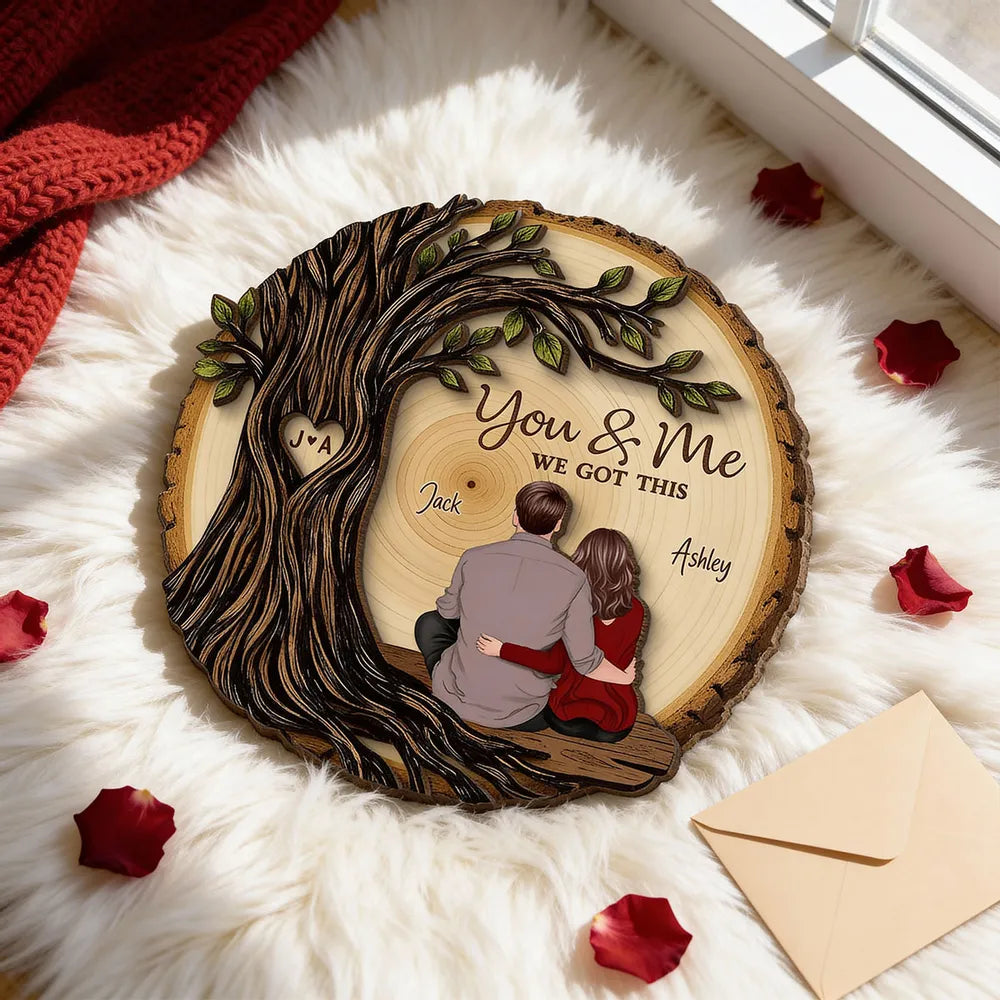 Personalized Wooden Couple Plaque for Anniversary or Wedding - Romantic Gift Plaque MagicInPrints