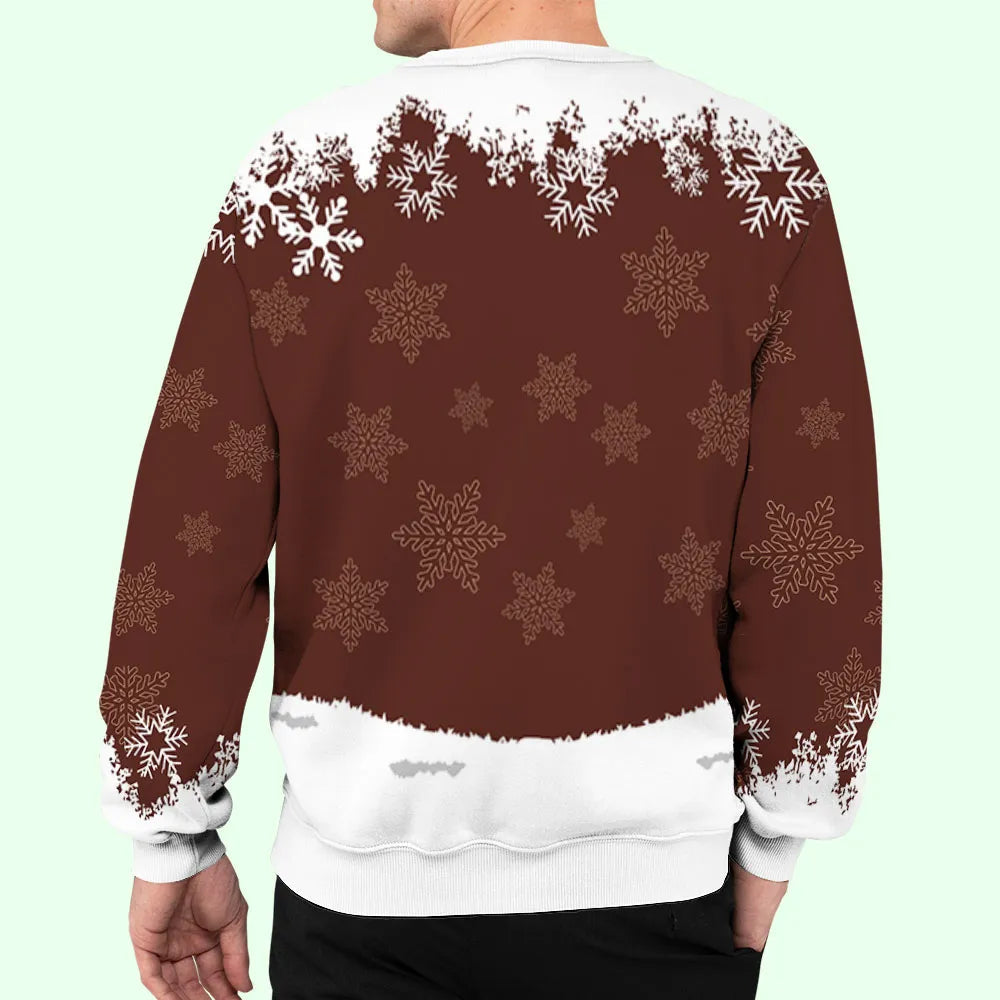 Personalized Dog Dad Christmas Sweatshirt for Men - Holiday Gift Cloth MagicInPrints