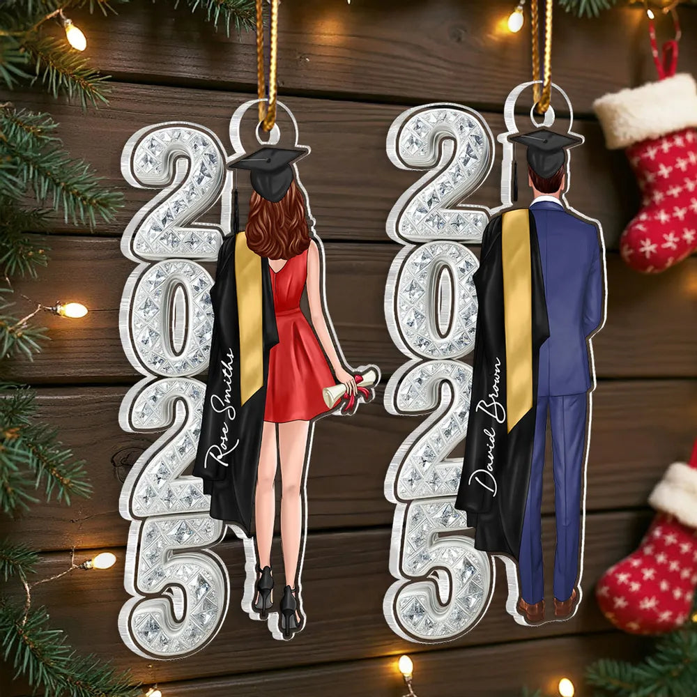 Personalized Graduation Ornament 2026 for Graduates - Customizable Keepsake Gift Ornament MagicInPrints