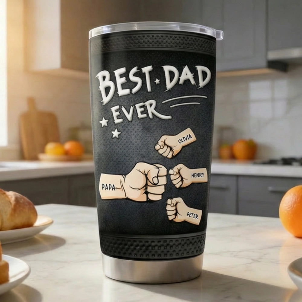 Personalized Tumbler for Dad with Kids' Names - Father's Day Gift Cup MagicInPrints