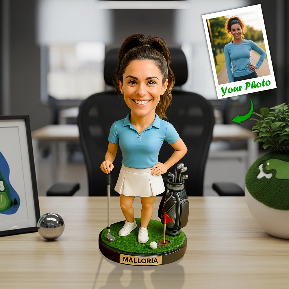 “Swing Into Joy with Custom Golf Champion Acrylic Plaque” - Personalized Gift for Golf Lovers Shaped Plaques MagicInPrints