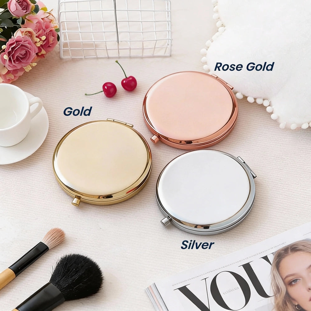 Personalized Compact Mirror for Wife - Romantic Gift with Engraved Message Beauty Tools MagicInPrints