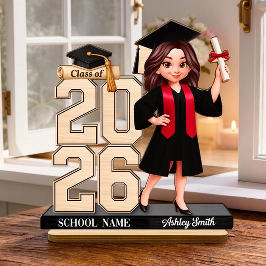 Personalized Graduation Plaque for Class of 2026 - Custom School and Name Plaque MagicInPrints