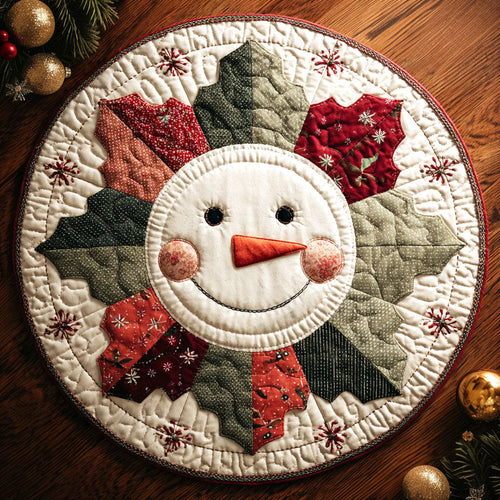 Bring Joy to Every Home – Personalized Quilted Round Mat – Gift for Home Decor Lovers Quilted Round Mat MagicInPrints