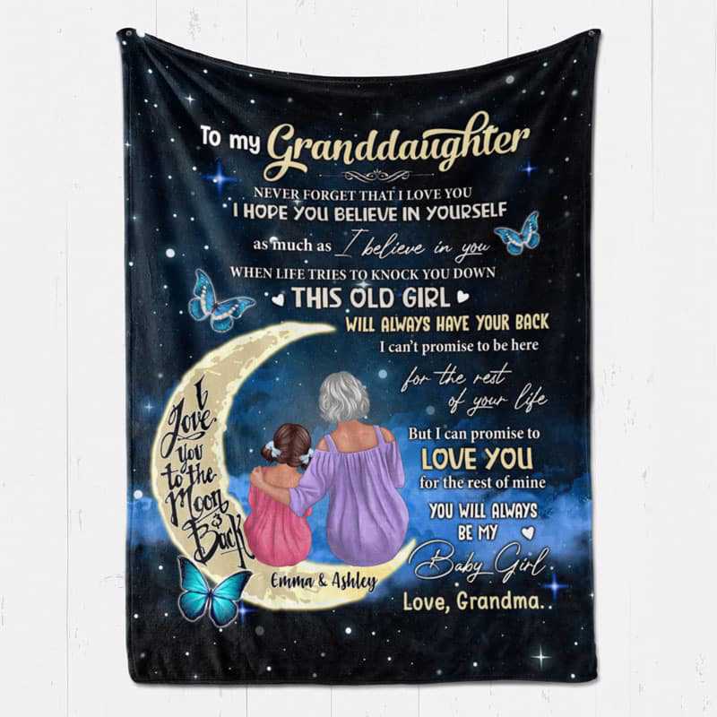 Personalized Granddaughter Blanket - Sentimental Gift for Christmas Pillow or Blanket MagicInPrints