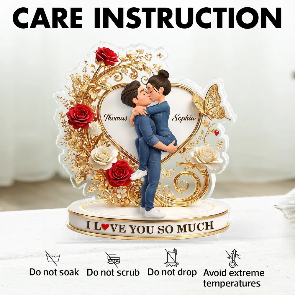 Personalized Couple Figurine Romantic Gift - Anniversary Keepsake Plaque MagicInPrints